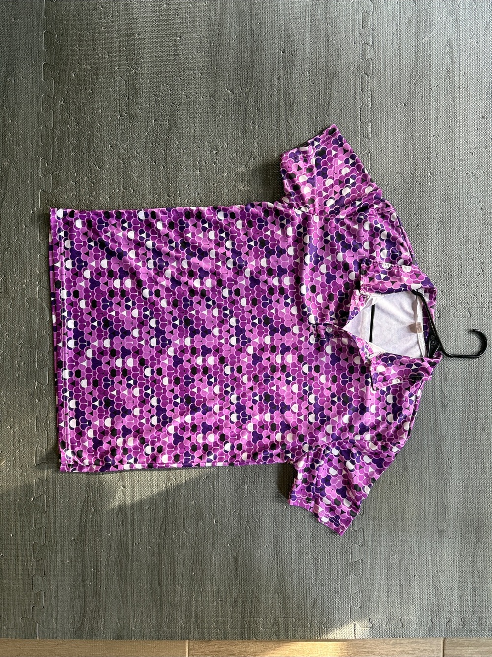 Men’s  Pink & Purple Printed Polo Top